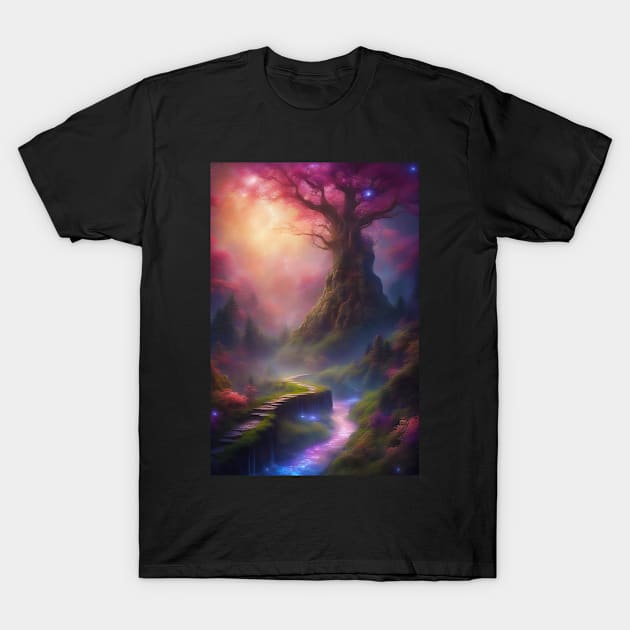 To The Tree of Life in a Fantasy World T-Shirt by JDI Fantasy Images